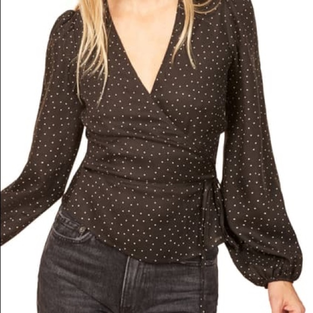 Reformation Alaina Wrap Top